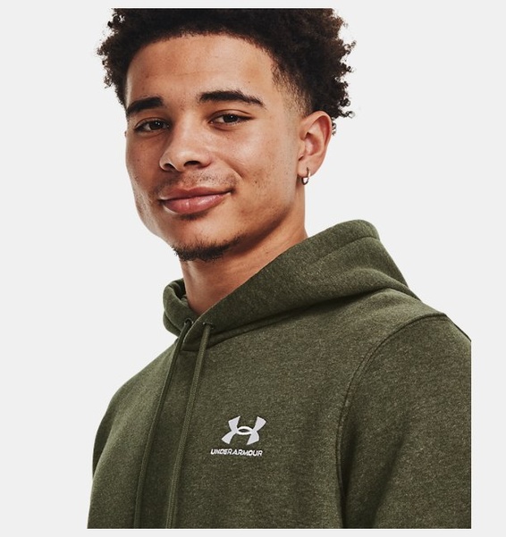Haki Erkek UA Icon Fleece Kapüşonlu Üst