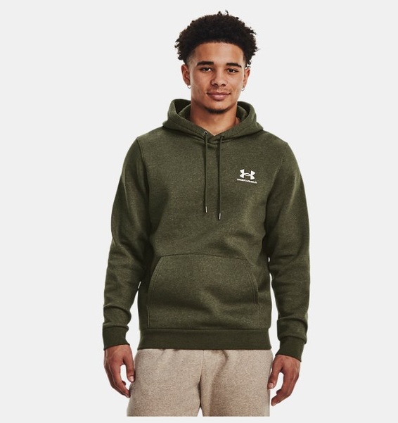 Haki Erkek UA Icon Fleece Kapüşonlu Üst