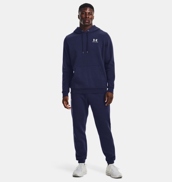 Lacivert Erkek UA Icon Fleece Kapüşonlu Üst