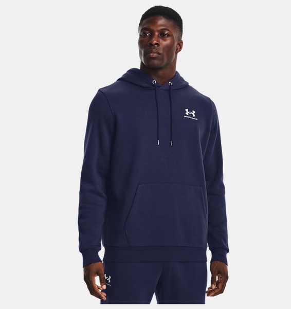 Lacivert Erkek UA Icon Fleece Kapüşonlu Üst
