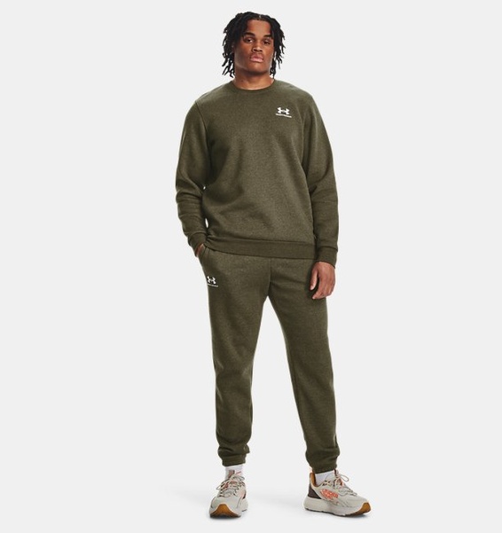 Yeşil Erkek UA Icon Fleece Bisiklet Yaka Sweatshirt
