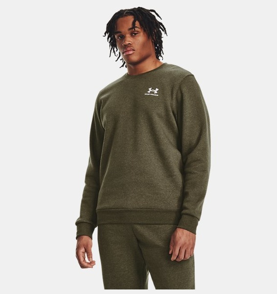 Yeşil Erkek UA Icon Fleece Bisiklet Yaka Sweatshirt