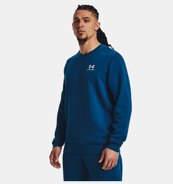 Mavi Erkek UA Icon Fleece Bisiklet Yaka Sweatshirt