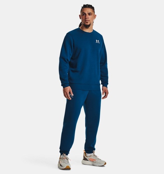 Mavi Erkek UA Icon Fleece Bisiklet Yaka Sweatshirt