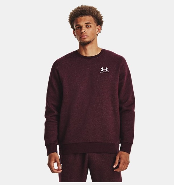 Kırmızı Erkek UA Icon Fleece Bisiklet Yaka Sweatshirt