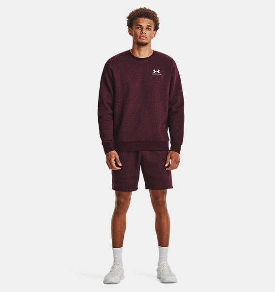 Kırmızı Erkek UA Icon Fleece Bisiklet Yaka Sweatshirt
