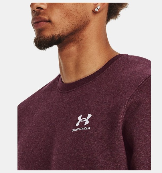 Kırmızı Erkek UA Icon Fleece Bisiklet Yaka Sweatshirt
