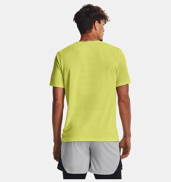 Sarı Erkek UA Dikişsiz Stride Kısa Kollu T-shirt