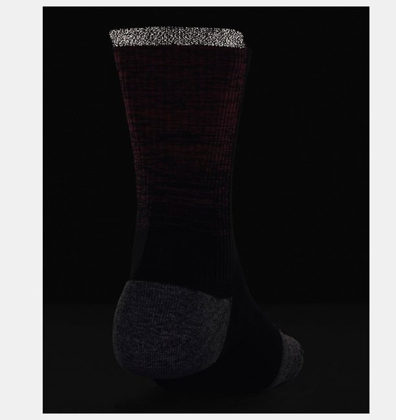 Siyah Unisex UA AD Run Cushion Tekli Paket Mid Çorap