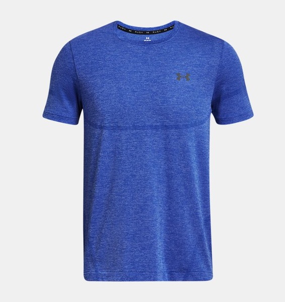 Mavi Erkek UA Vanish Elite Dikişsiz Kısa Kollu T-shirt