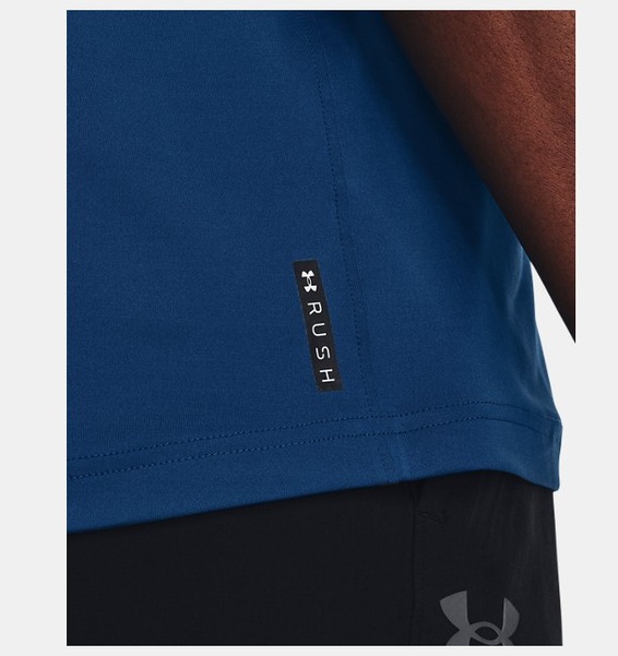 Mavi Erkek UA RUSH™ Baskılı Kısa Kollu T-shirt