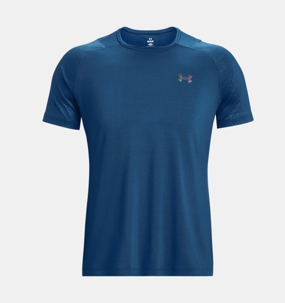 Mavi Erkek UA RUSH™ Baskılı Kısa Kollu T-shirt