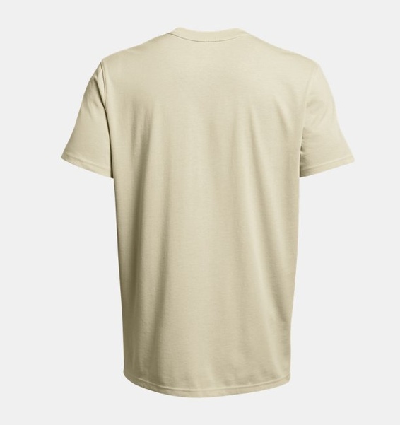 Bej Erkek UA LOGO EMB Heavyweight Kısa Kollu T-shirt
