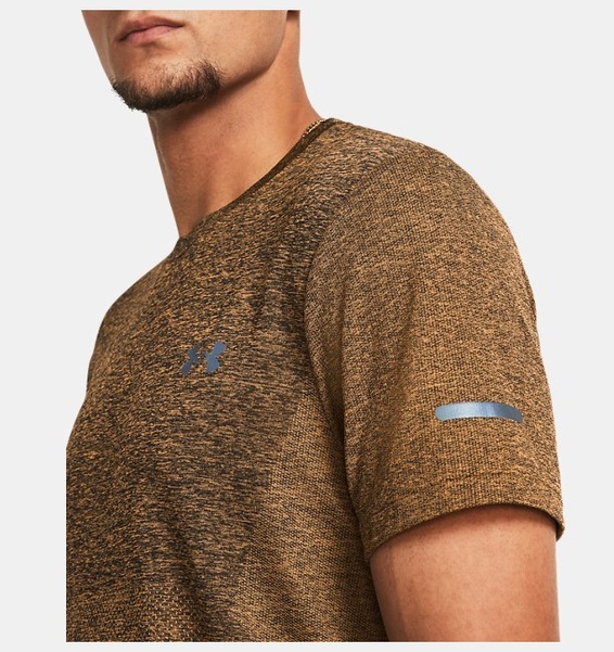 Turuncu Erkek UA Dikişsiz Stride Kısa Kollu T-shirt