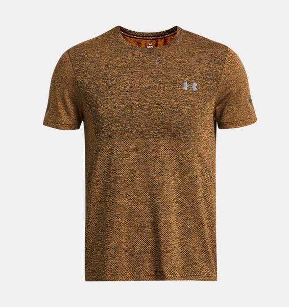 Turuncu Erkek UA Dikişsiz Stride Kısa Kollu T-shirt