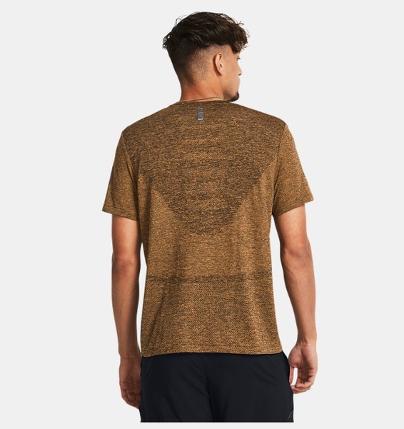 Turuncu Erkek UA Dikişsiz Stride Kısa Kollu T-shirt