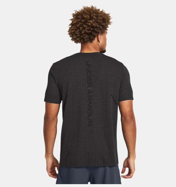 Gri Erkek UA Vanish Dikişsiz Grid Kısa Kollu T-shirt