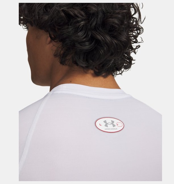 Beyaz Erkek UA HG Elite Compression Kısa Kollu T-Shirt