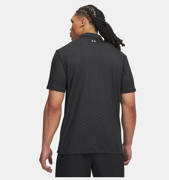 Siyah Erkek UA T2G Baskılı Polo T-Shirt