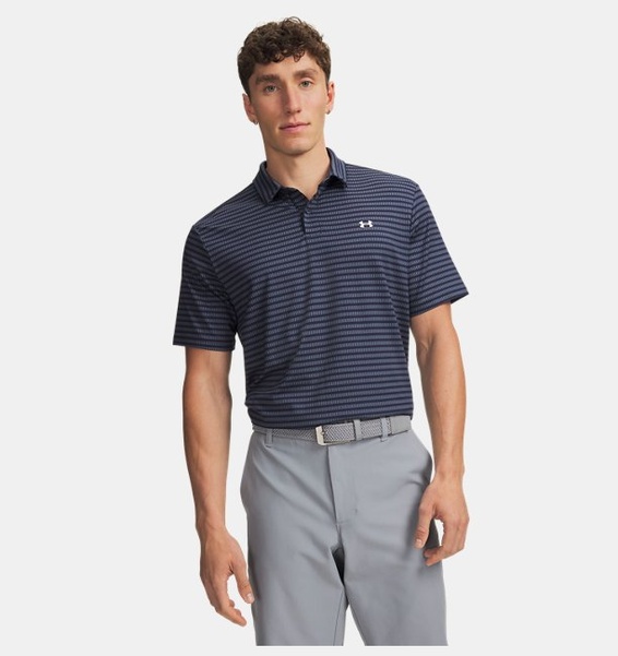 Mavi Erkek UA T2G Baskılı Polo T-Shirt