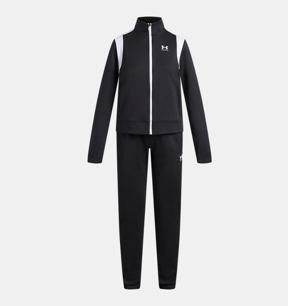Siyah Kız Çocuk UA Knit Tracksuit Eşofman Takımı