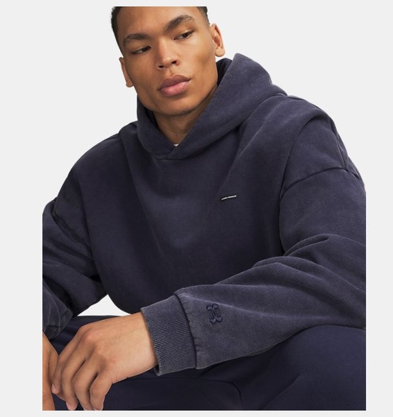 Mavi Erkek UA Icon Heavyweight Fleece Washed Hoodie Sweatshirt