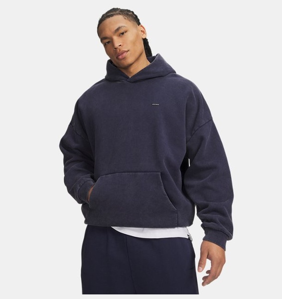 Mavi Erkek UA Icon Heavyweight Fleece Washed Hoodie Sweatshirt