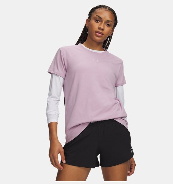 Pembe Kadın Campus Core Kısa Kollu T-shirt