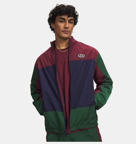 Yeşil Erkek UA Icon Woven Track Fermuarlı Ceket