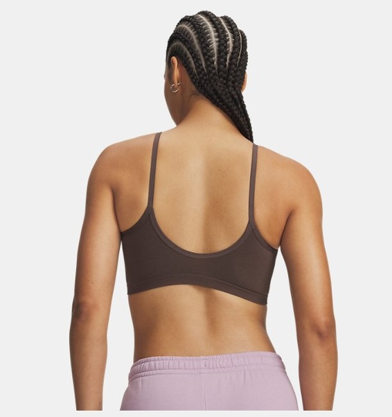 Kahverengi Kadın UA Seamless Cotton Low Spor Sütyeni