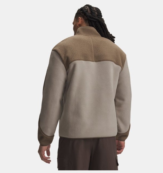 Kahverengi Erkek UA CGI Basecamp Yarım Fermuarlı Fleece Sweatshirt