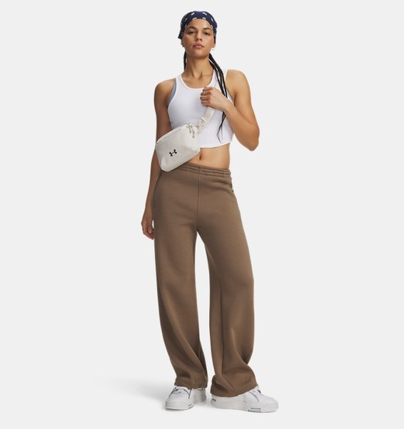 Kahverengi Kadın UA Unstoppable Fleece Open Pant Eşofman Altı