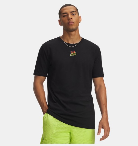 Siyah Erkek UA 60/40S Grifitti Word Mark Kısa Kollu T-shirt