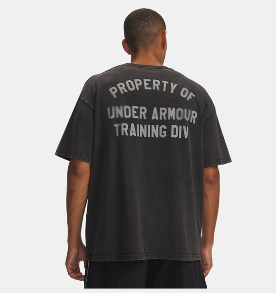 Siyah Erkek UA Heavyweight Property Of UA Kısa Kollu T-shirt