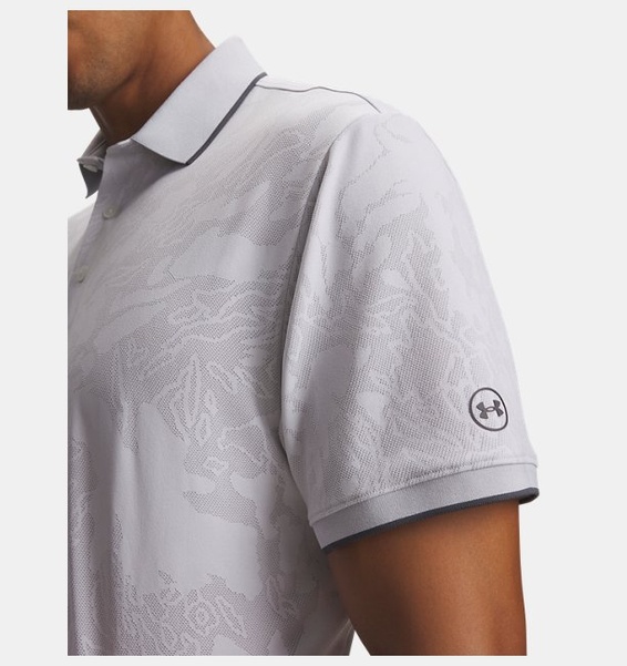 Beyaz Erkek UA Armourdry Jacquard Polo T-shirt