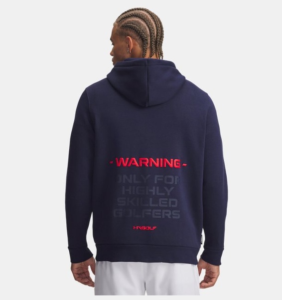 Mavi Erkek UA Warning Kapüşonlu Sweatshirt