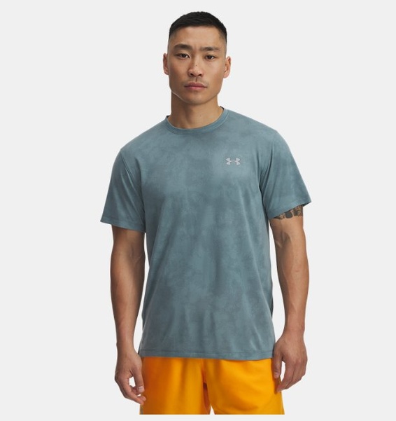 Yeşil Erkek UA Launch Camo Kısa Kollu T-Shirt