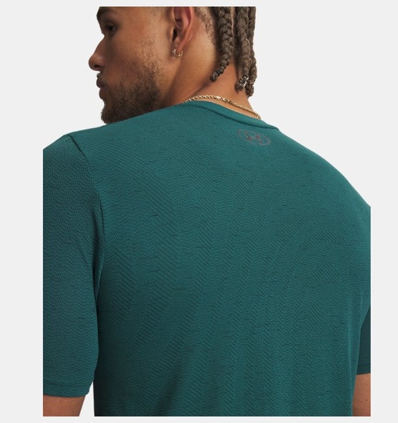 Koyu Yeşil Erkek UA Vanish Novelty Seamless Kısa Kollu T-Shirt