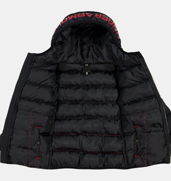 Siyah Erkek Çocuk UA Pronto Colorblock Puffer Mont