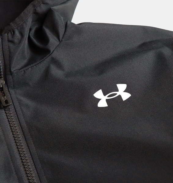 Siyah Erkek Çocuk UA Manataug Solid Windbreaker Mont