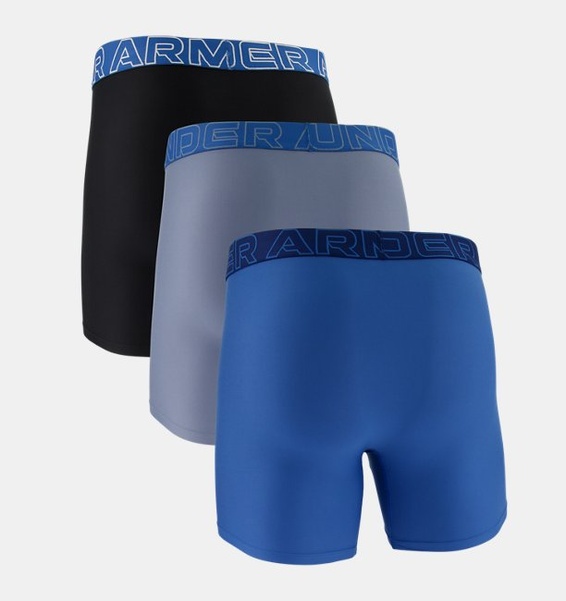 Mavi Erkek UA Performance Tech 6" 3'lü Boxer