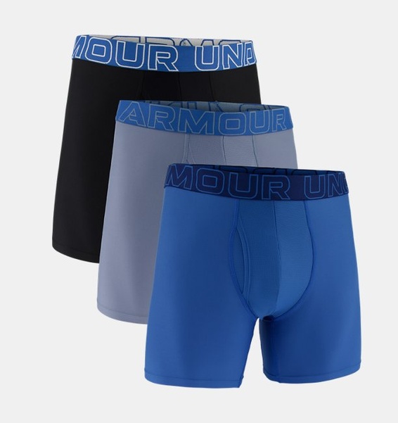 Mavi Erkek UA Performance Tech 6" 3'lü Boxer