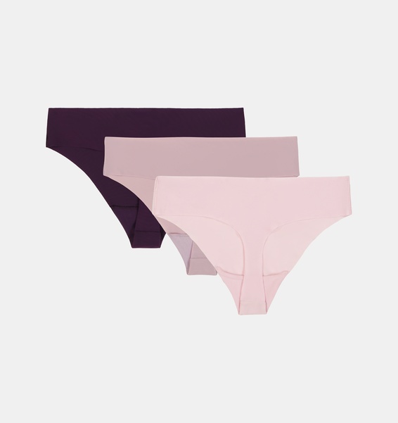 Pembe Kadın UA Pure Stretch İz Yapmayan 3'lü Tanga