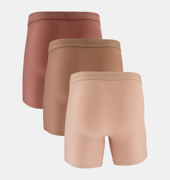 Kahverengi Erkek UA Performance Tech Mesh Mod 6" 3'lü Boxer