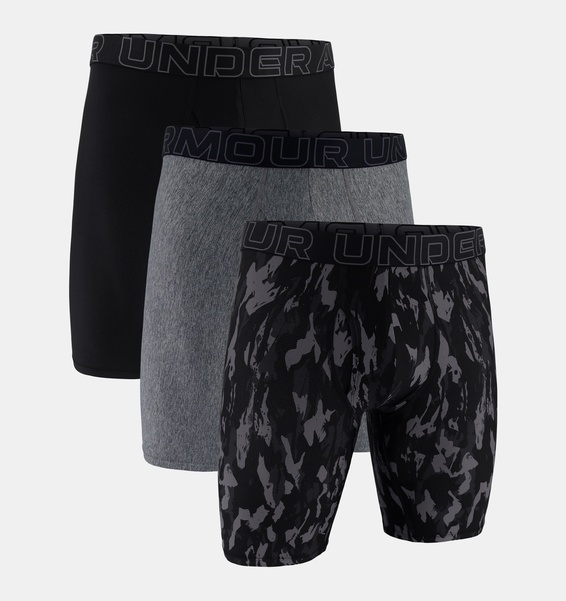 Gri Erkek UA Performance Tech Mesh 9" 3'lü Boxer
