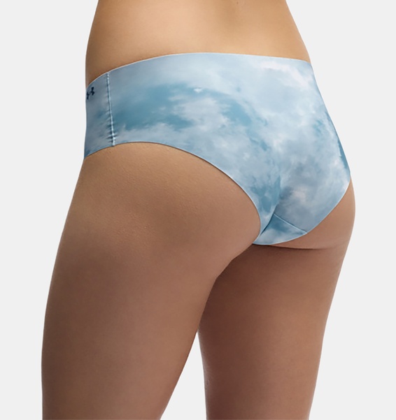 Gri Kadın UA Pure Stretch No Show Hipster Print 3'lü İç Giyim