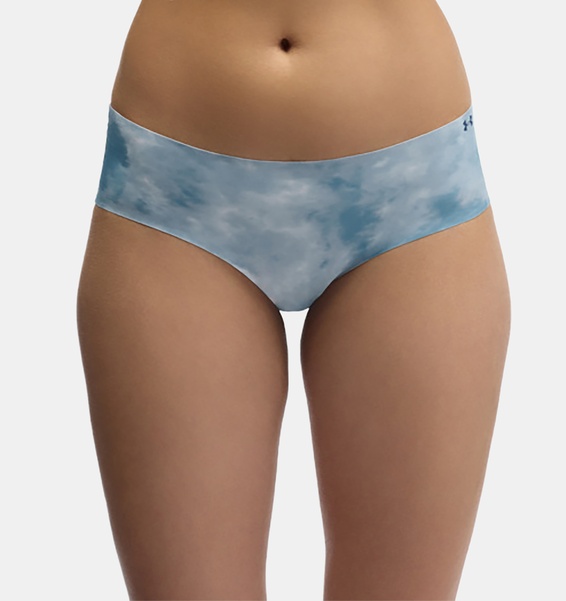 Gri Kadın UA Pure Stretch No Show Hipster Print 3'lü İç Giyim