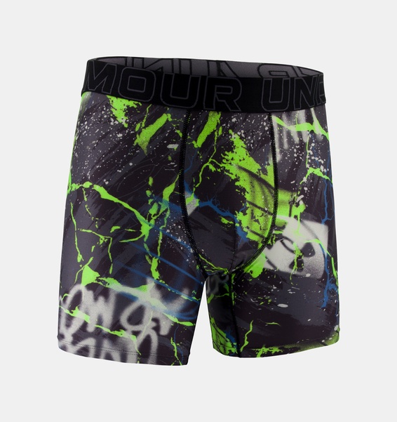 Siyah Erkek UA Performance Tech Mesh Graphic 6" Boxer