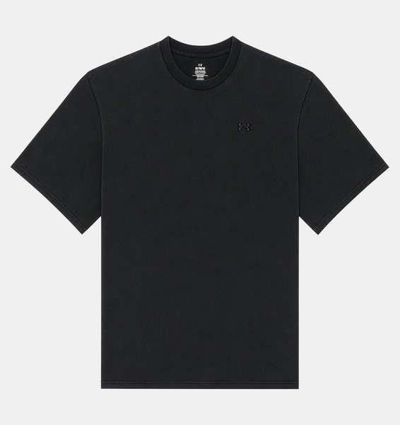 Siyah Erkek UA Heavyweight Wash Kısa Kollu T-shirt