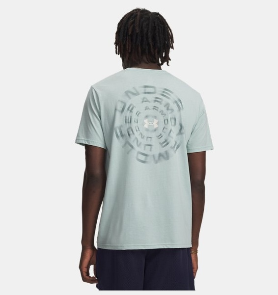 Mavi Erkek UA Blur Wordmark Kısa Kollu T-Shirt